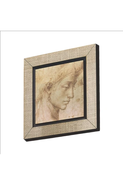 Baş Etüdü Leonardo Da Vinci Baskılı Mdf Magnetkrg-139buzdolabı Süsü