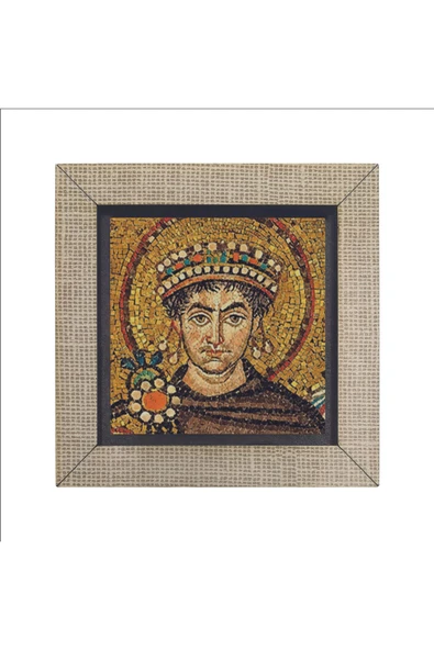 I. Justinianus (Büyük Jüstinyen) Baskılı MDF Magnet 7X7 - 5