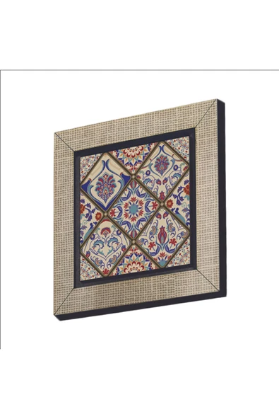 İtalyan Çini Deseni Baskılı MDF Magnet 7X7