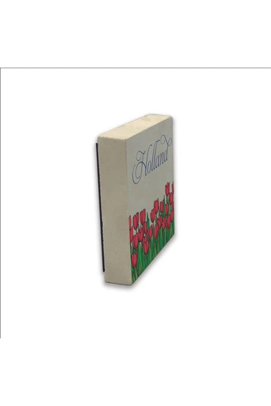 Hollanda Lale Görseli Baskılı Taş Magnet 5X5 - 4