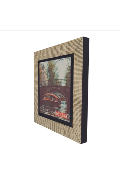 Amsterdam Görseli Baskılı MDF Magnet 7X7 - 5