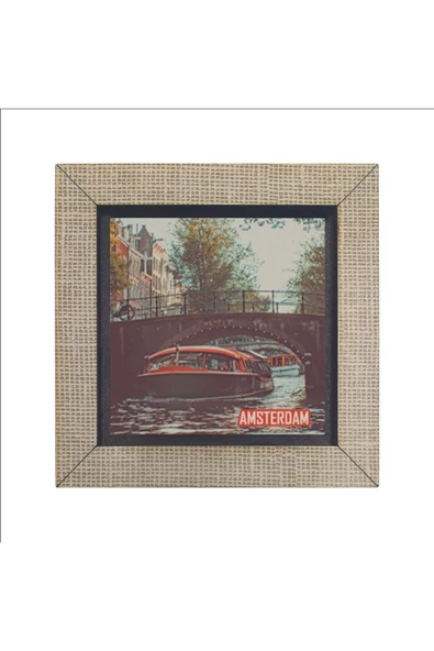 Amsterdam Görseli Baskılı MDF Magnet 7X7 - 4