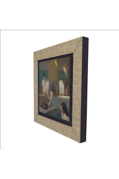 Hamamda Nü (Jean-Léon Gérôme, 1889) Baskılı MDF Magnet 7X7 - 5