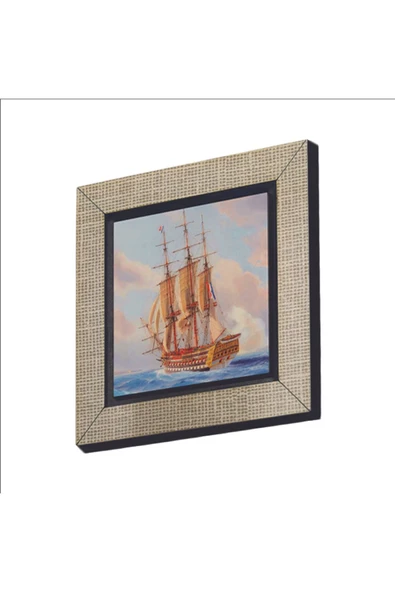 Fransız Gemisi (Jacob Hägg, 1903) Baskılı MDF Magnet 7X7