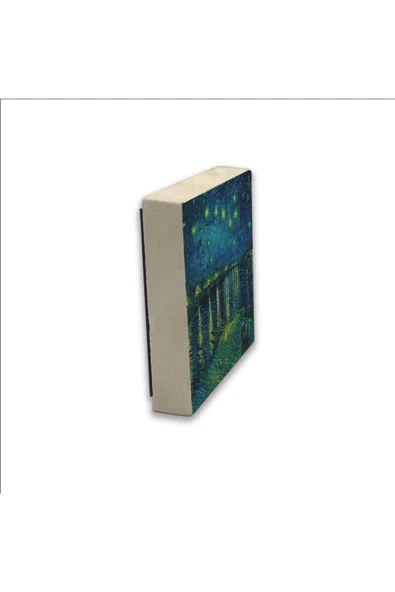 Ren Nehrinde Yıldızlı Bir Gece (Vincent Van Gogh, 1888) Baskılı Taş Magnet 5X5 - 4