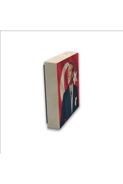 Mustafa Kemal Atatürk Baskılı Taş Magnet 5X5 - 4