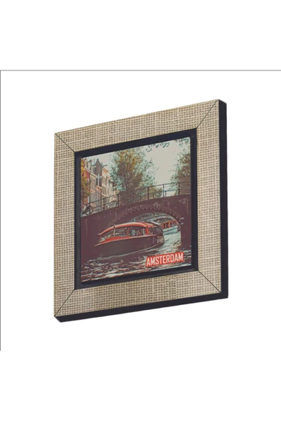 Amsterdam Görseli Baskılı MDF Magnet 7X7