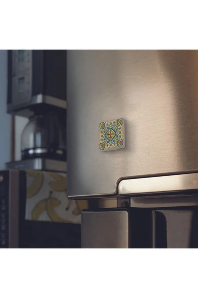 İtalyan Deseni Baskılı Taş Magnet 5X5 - 2