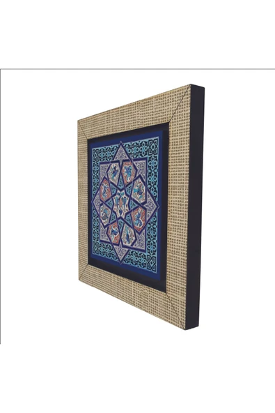 Anadolu Selçuklu Çini Motifi Baskılı MDF Magnet 7X7 - 5