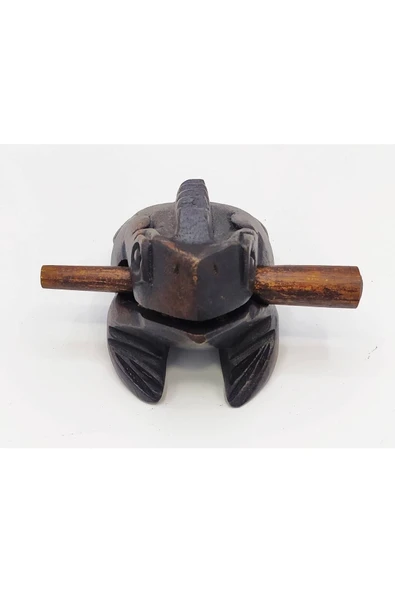 Ses Çıkaran Tayland Şans Kurbağası Kahve Renk 12 cm - 5