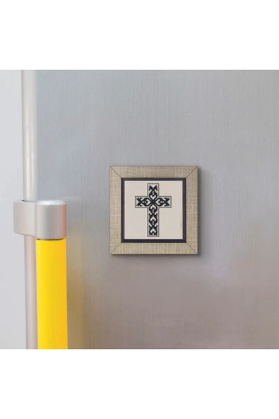 Haç Baskılı MDF Magnet 7X7 - 3