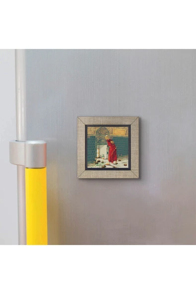 Kaplumbağa Terbiyecisi (Replika) Baskılı MDF Magnet 7X7 - 3