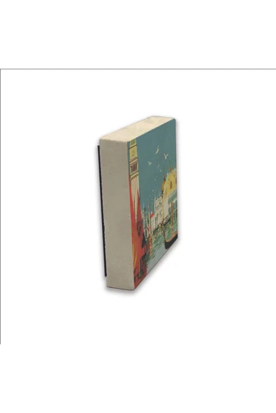 Venedik Görseli Baskılı Taş Magnet 5X5 - 4