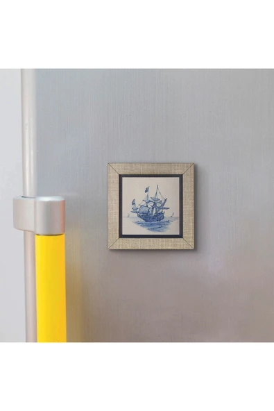 Hollanda Deseni Baskılı MDF Magnet 7X7 - 3
