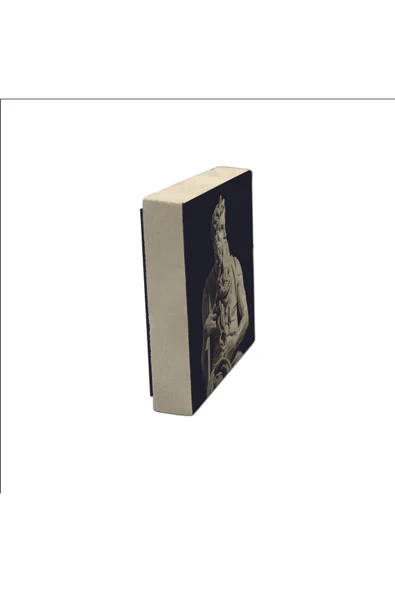 Musa'nın Hükmü Heykeli (Heykeltıraş: Michelangelo) Baskılı Taş Magnet 5X5 - 4