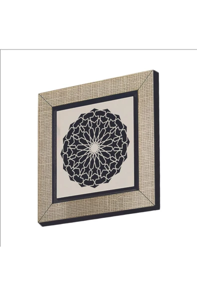 Rumi Desen Baskılı MDF Magnet 7X7 Bej
