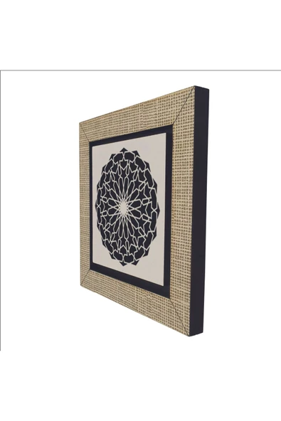 Rumi Desen Baskılı MDF Magnet 7X7 Bej - 5