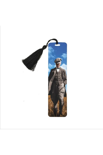 Mustafa Kemal Atatürk Baskılı, Püsküllü Kitap Ayracı (hediyelik Bookmark,ayraç-103)