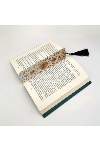 Rumi Desen Baskılı, Püsküllü Kitap Ayracı (hediyelik Bookmark,ayraç-126) - 2