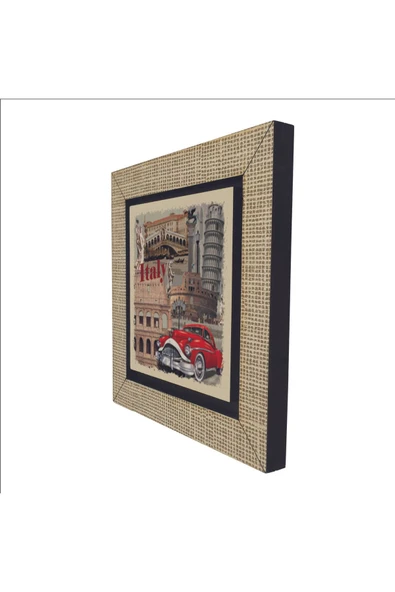 İtalya Görseli Baskılı MDF Magnet 7X7 - 5