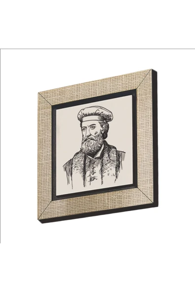 Italyan Kaşif Marco Polo Baskılı Mdf Magnetkrg-062buzdolabı Süsü