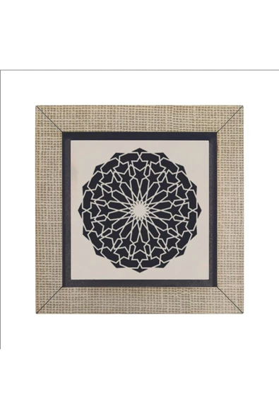 Rumi Desen Baskılı MDF Magnet 7X7 Bej - 4