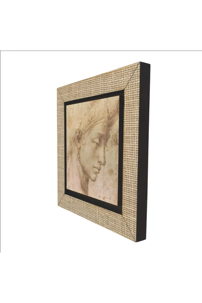 Baş Etüdü Leonardo Da Vinci Baskılı Mdf Magnetkrg-139buzdolabı Süsü - 5