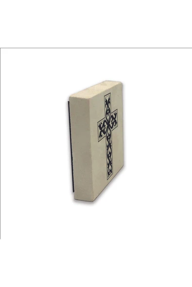 Haç Baskılı Taş Magnet 5X5 - 4