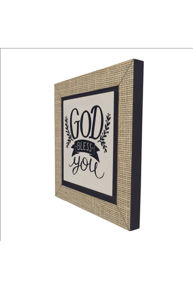 Tanrı seni kutsasın Baskılı MDF Magnet 7X7 - 5