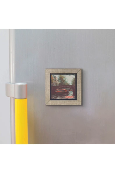 Amsterdam Görseli Baskılı MDF Magnet 7X7 - 3