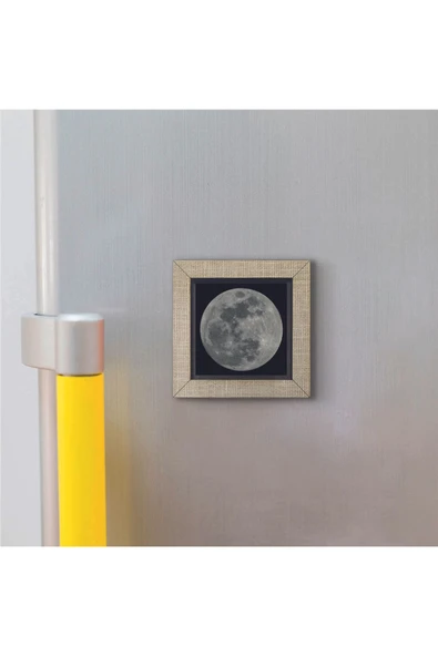 Dolunay Baskılı MDF Magnet 7X7 - 2