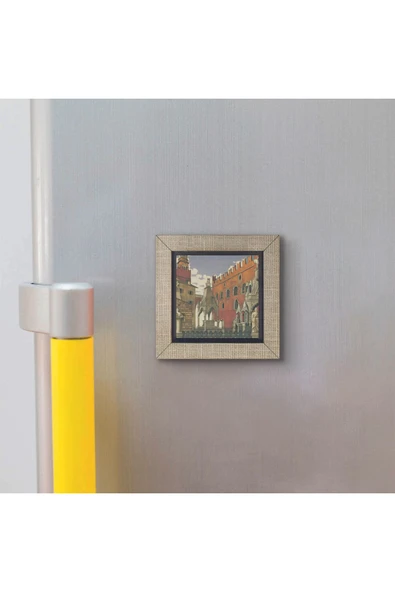 İtalya Görseli Baskılı MDF Magnet 7X7 - 3