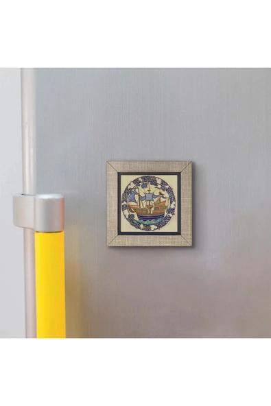 Gemi Baskılı MDF Magnet 7X7 - 3