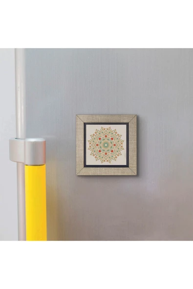 Rumi Desen Baskılı MDF Magnet 7X7 - 4