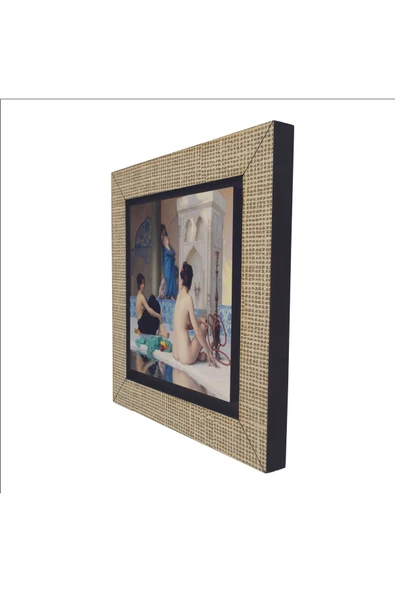 Hamam Sefası (Jean-Léon Gérôme, 1881) Baskılı MDF Magnet 7X7 - 5