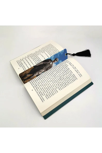 Mustafa Kemal Atatürk Baskılı, Püsküllü Kitap Ayracı (hediyelik Bookmark,ayraç-103) - 2