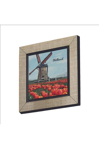 Hollanda Görseli Baskılı MDF Magnet 7X7