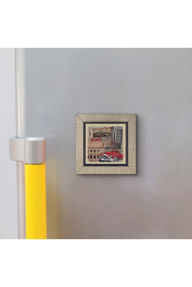 İtalya Görseli Baskılı MDF Magnet 7X7 - 3