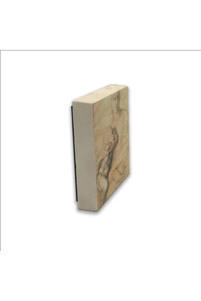 Eskiz çizim (Leonardo Da Vinci) Baskılı Taş Magnet 5X5 - 4