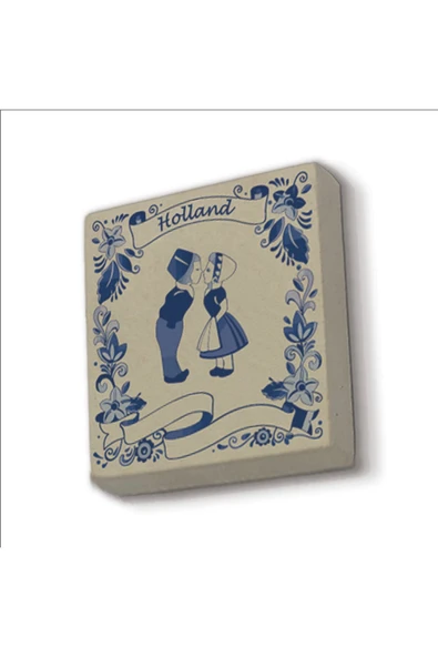 Hollanda Görseli Baskılı Taş Magnet 5X5 ürün görseli