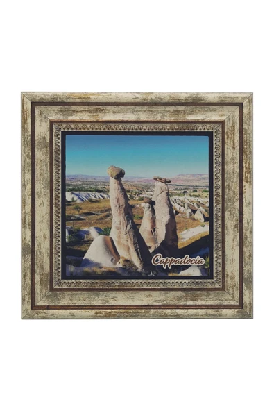 Kapadokya Baskılı Taş Tablo 25X25 - 2