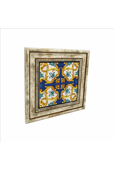 İtalyan Deseni Baskılı Taş Tablo 25X25