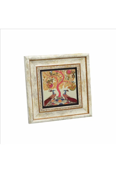 Tavus Kuşları Baskılı Taş Tablo 20x20 - 1