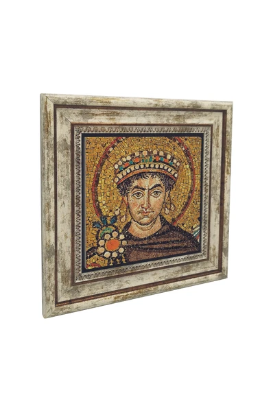 I. Justinianus (Büyük Jüstinyen) Baskılı Taş Tablo 25X25