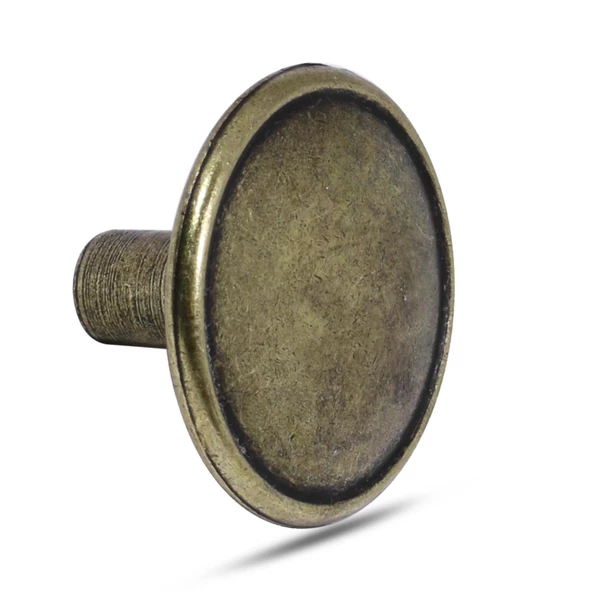 Art Düğme Kulp Daire Çekmece Mutfak Dolap Kapak Kulpu Kulbu Metal Tek Vidalı Kulp - 4