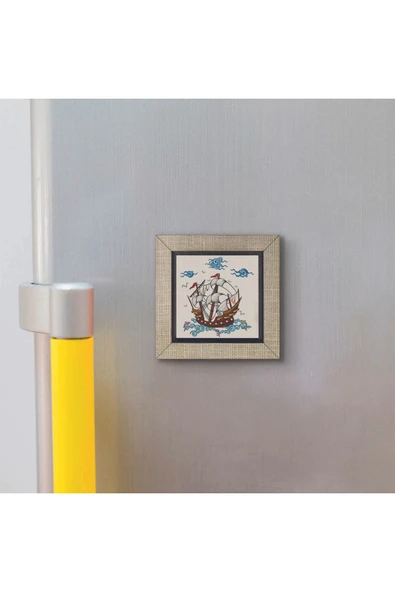 Gemi Baskılı MDF Magnet 7X7 - 3