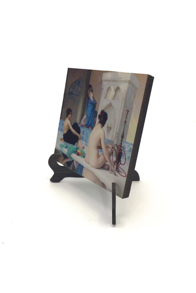 Hamam Sefası (Jean-Léon Gérôme, 1881) Baskılı MDF Masaüstlük 10X10