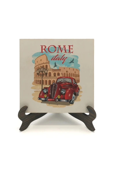 Roma Görseli Baskılı MDF Masaüstlük 10X10 - 2