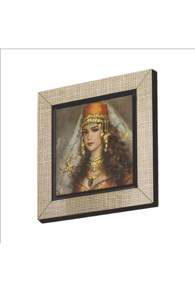 Osmanlı Kadın Çizimi Baskılı Mdf Magnetkrt-110