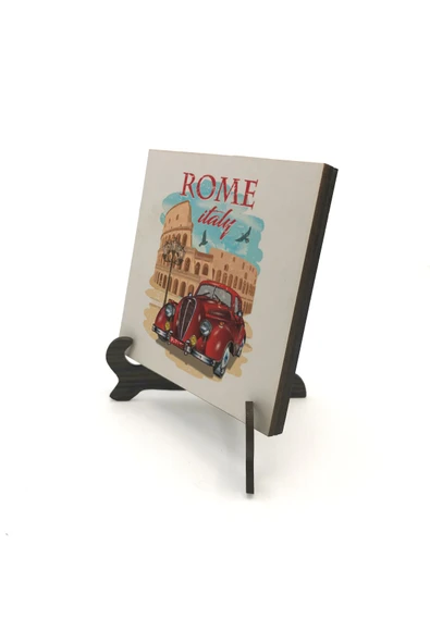Roma Görseli Baskılı MDF Masaüstlük 10X10